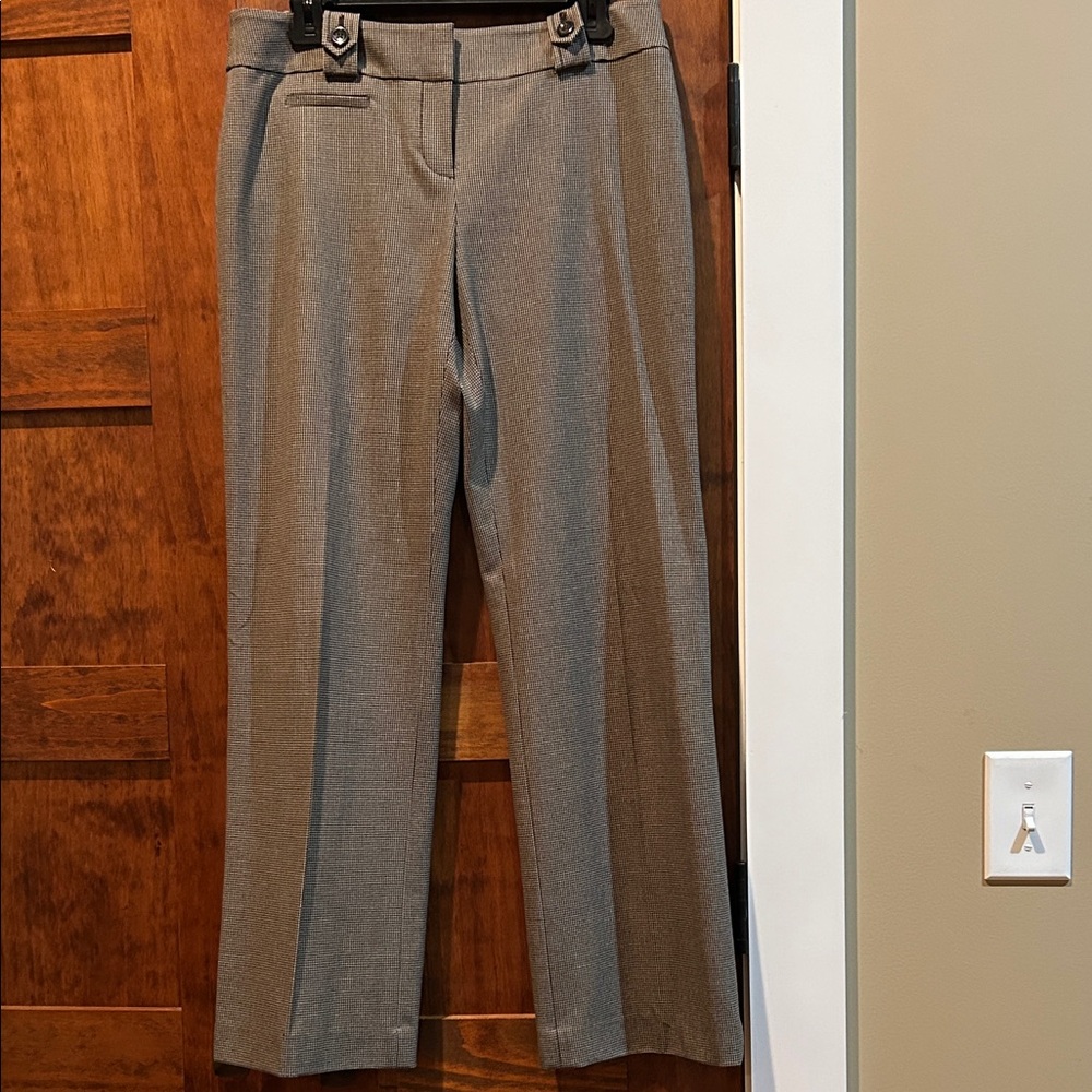 Ann Taylor Brown and White Patterned Trousers